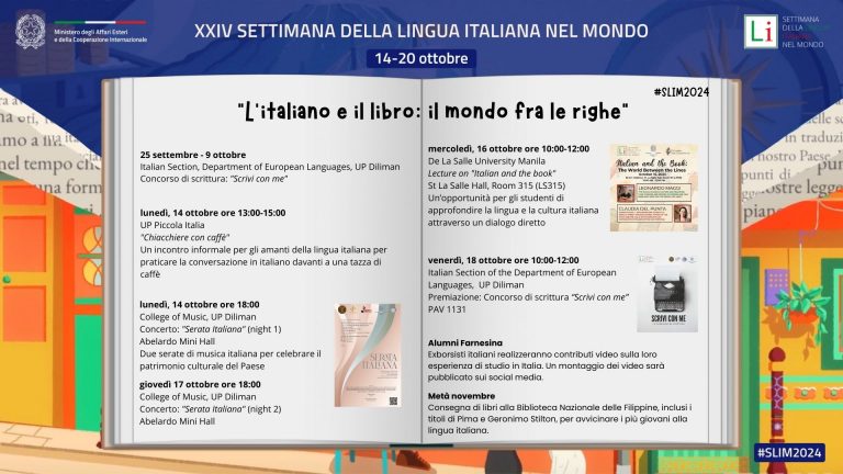 “L’italiano e il libro il mondo fra le righe”